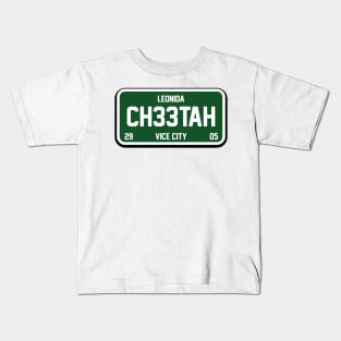 CH33TAH - GTA 6 - License Plate Kids T-Shirt